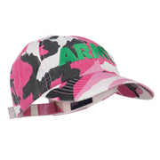 US Army Embroidered Enzyme Washed Camo Cap