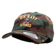 Officially Licensed United States Navy Retired Unstructured Low Profile 6 panel Cotton Cap - Green-Camo OSFM