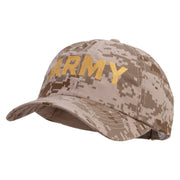 Licensed Wording of U.S Army Embroidered Enzyme Washed Camo Cap - Desert-Digital OSFM