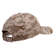 Licensed Wording of U.S Army Embroidered Enzyme Washed Camo Cap - Desert-Digital OSFM