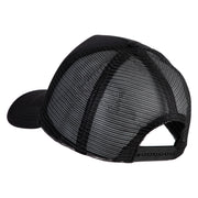 Papa Bear White Patched Summer Foam Mesh Trucker Cap - Black OSFM