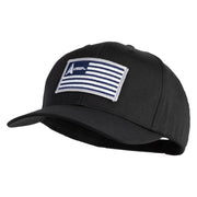 USSF USA White Flag Patched Solid Cotton Twill Pro Style Cap - Black OSFM