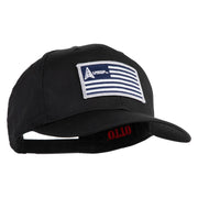 USSF USA White Flag Patched Solid Cotton Twill Pro Style Cap - Black OSFM