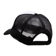 Large Dice Patched Two Tone Polyester 5 Panel Foam Front Mesh Back Cap