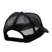 Large Dice Patched Two Tone Polyester 5 Panel Foam Front Mesh Back Cap