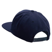 US Route 66 Patched Woold Blend Prostyle Snapback Cap - Navy OSFM