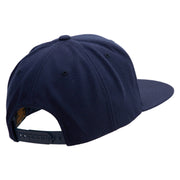 US Route 66 Patched Woold Blend Prostyle Snapback Cap - Navy OSFM