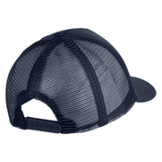 Papa Bear White Patched Summer Foam Mesh Trucker Cap - Navy OSFM