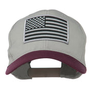 Grey American Flag Patched Pro Style Cap