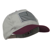 Grey American Flag Patched Pro Style Cap