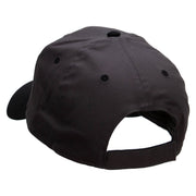 Animal Paw Print Patched Two Tone Cotton Twill Low Profile Strap Cap - Black-Charcoal OSFM