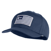 USSF USA White Flag Patched Solid Cotton Twill Pro Style Cap - Navy OSFM