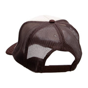 Large Dice Patched Two Tone Polyester 5 Panel Foam Front Mesh Back Cap