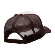 Large Dice Patched Two Tone Polyester 5 Panel Foam Front Mesh Back Cap