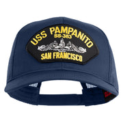 USS Pampanito SS-383 Submarine San Francisco Patched Solid Cotton Twill Mesh Prostyle Cap - Navy OSFM