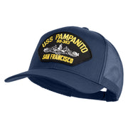 USS Pampanito SS-383 Submarine San Francisco Patched Solid Cotton Twill Mesh Prostyle Cap - Navy OSFM