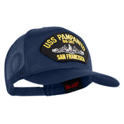 USS Pampanito SS-383 Submarine San Francisco Patched Solid Cotton Twill Mesh Prostyle Cap - Navy OSFM