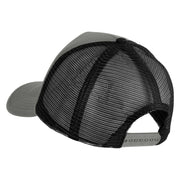 Papa Bear White Patched Summer Foam Mesh Trucker Cap - Grey Black OSFM