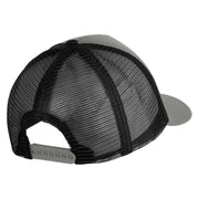Papa Bear White Patched Summer Foam Mesh Trucker Cap - Grey Black OSFM
