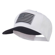 Grey American Flag Patched Pro Style Cap