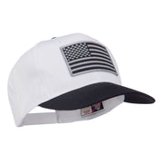 Grey American Flag Patched Pro Style Cap