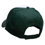 Animal Paw Print Patched Two Tone Cotton Twill Low Profile Strap Cap - Green-White OSFM