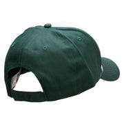 Animal Paw Print Patched Two Tone Cotton Twill Low Profile Strap Cap - Green-White OSFM