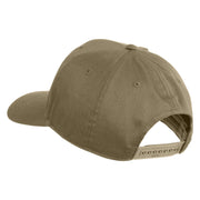 USSF USA White Flag Patched Solid Cotton Twill Pro Style Cap - Khaki OSFM