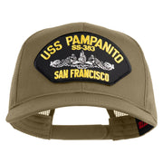 USS Pampanito SS-383 Submarine San Francisco Patched Solid Cotton Twill Mesh Prostyle Cap - Khaki OSFM