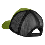 Papa Bear White Patched Summer Foam Mesh Trucker Cap - Cactus Black OSFM