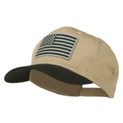 Grey American Flag Patched Pro Style Cap