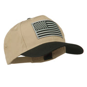 Grey American Flag Patched Pro Style Cap