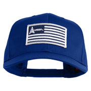 USSF USA White Flag Patched Solid Cotton Twill Pro Style Cap - Royal OSFM