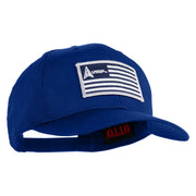 USSF USA White Flag Patched Solid Cotton Twill Pro Style Cap - Royal OSFM