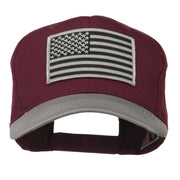 Grey American Flag Patched Pro Style Cap