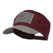 Grey American Flag Patched Pro Style Cap