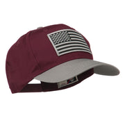 Grey American Flag Patched Pro Style Cap