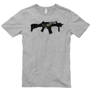 Army Gun Graphic Design Unisex Short Sleeve Cotton Jersey T-Shirt