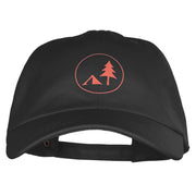 Camping Tree Heat Transfer Washed Cap