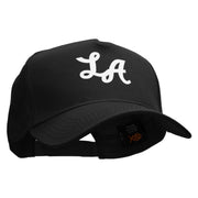 Los Angeles Abbreviation 5 Panel Cotton Heat Transfer Unstructured Cap