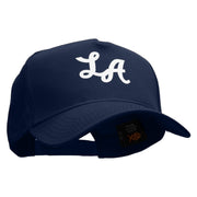 Los Angeles Abbreviation 5 Panel Cotton Heat Transfer Unstructured Cap