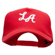 Los Angeles Abbreviation 5 Panel Cotton Heat Transfer Unstructured Cap