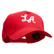 Los Angeles Abbreviation 5 Panel Cotton Heat Transfer Unstructured Cap