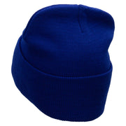 Plane Flight Embroidered 12 Inch Long Knitted Beanie - Royal OSFM