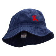 Karate Stand Embroidered Bucket Hat