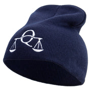 Attorney Law Embroidered 8 inch Acrylic Short beanie - Navy OSFM