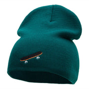 Skateboard Embroidered 8 Inch Short Beanie