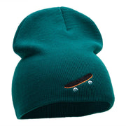 Skateboard Embroidered 8 Inch Short Beanie