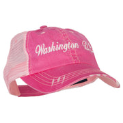 Washington D.C. Embroidered Low Profile Cotton Mesh Cap