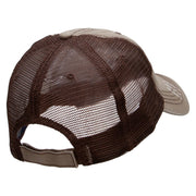 Mayan Dream Catcher Embroidered Low Profile Special Cotton Mesh Cap - Khaki-Brown OSFM